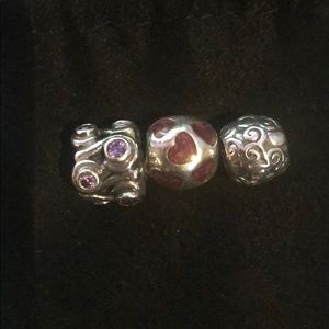 Amethyst trio pandora charms